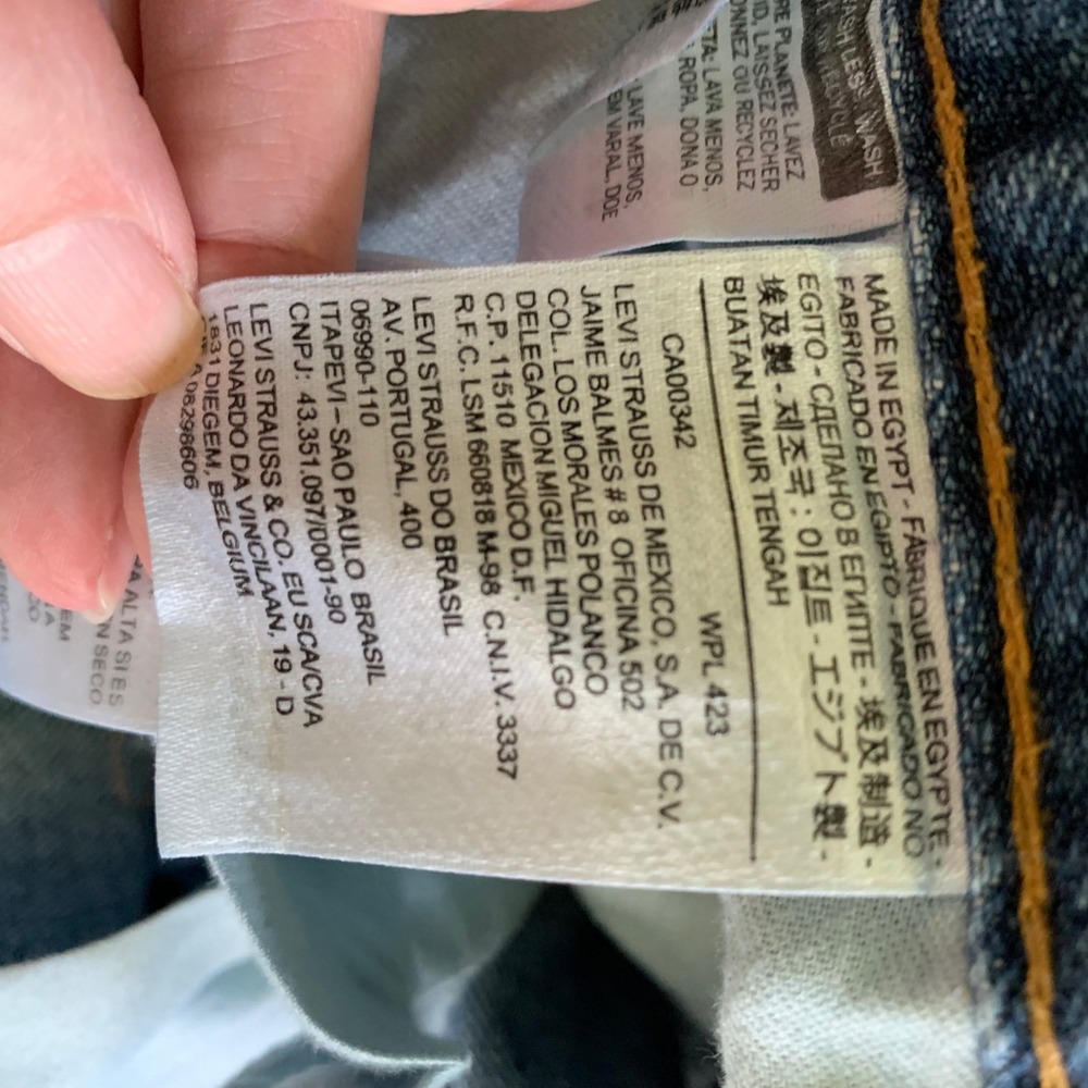 Levi's 34x34 505 Regular Fit Jeans Medium Wash Blue Straight Leg Denim Pants - Picture 6 of 10